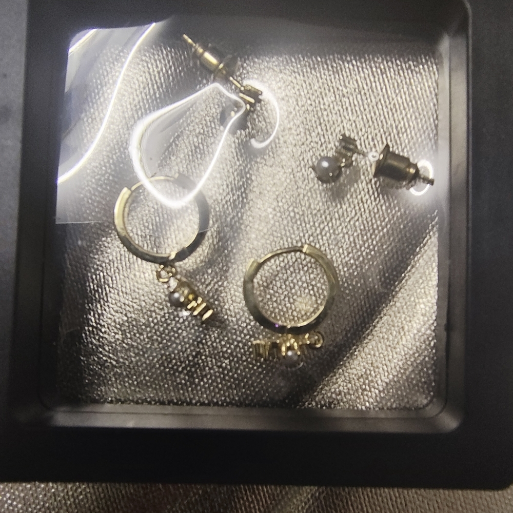 Set Of Petite  Gold  Hoop Earrings